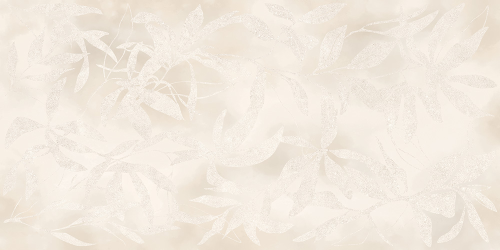 Керамогранит Vitra K958021R ArtWall Цветы Слоновая Кость Матовый Ректификат 60x120