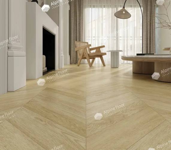 Кварцвиниловая плитка Alpine Floor Chevron Alpine LVT Дуб Ваниль Селект Chevron ECO 20-2