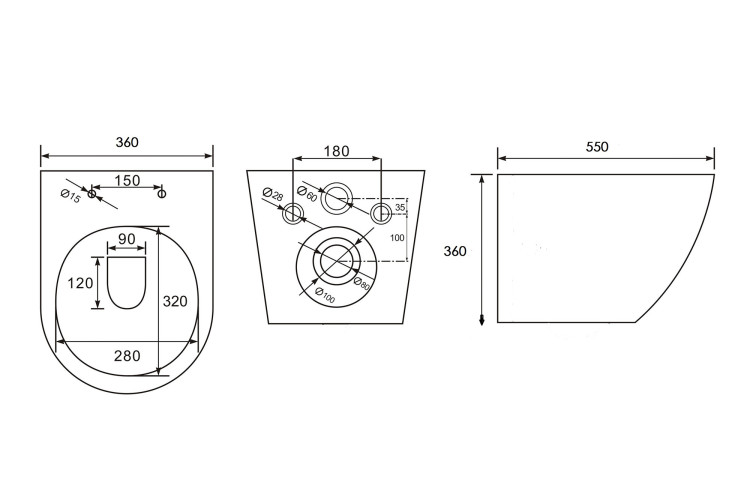 Унитаз ABBER Bequem AC1103MG подвесной серый матовый, безободковый