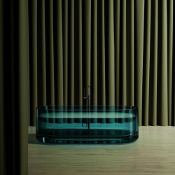 Прозрачная ванна ABBER Kristall AT9708Aquamarin бирюзовая