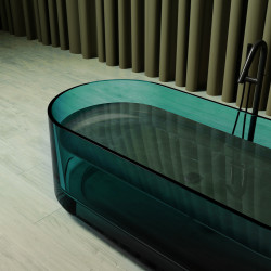 Прозрачная ванна ABBER Kristall AT9708Aquamarin бирюзовая