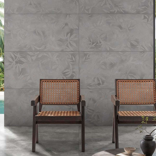 Керамогранит Vitra K958008R ArtWall Цветы Серый Матовый Ректификат 60x120