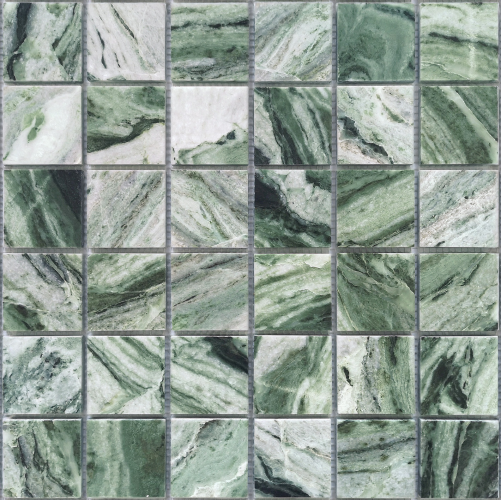 Мозаика LeeDo Ceramica Onice Verde oliva POL (48x48x7) 305х305, полированная глянцевая