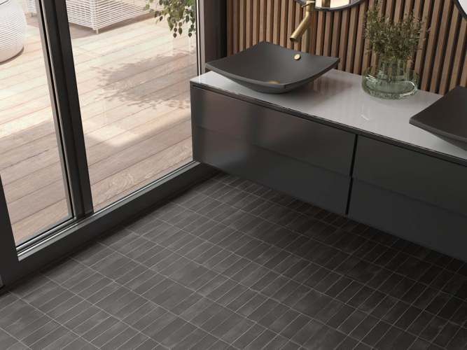 Плитка Equipe Coco 27991 Black Hat Glossy 5x15