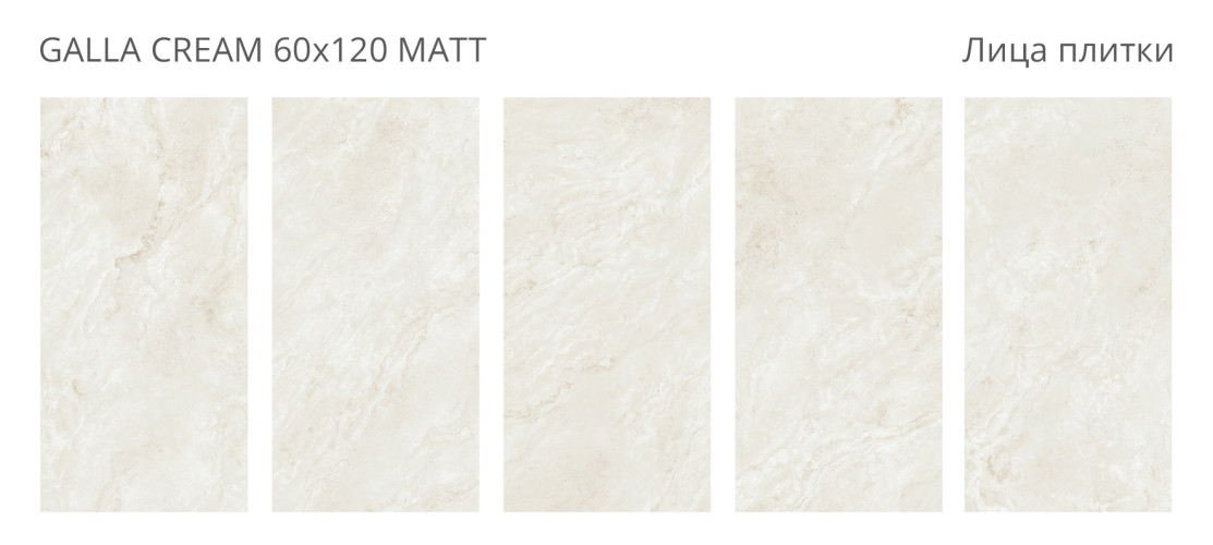 Galla Cream Matt 60x120 — фото 2