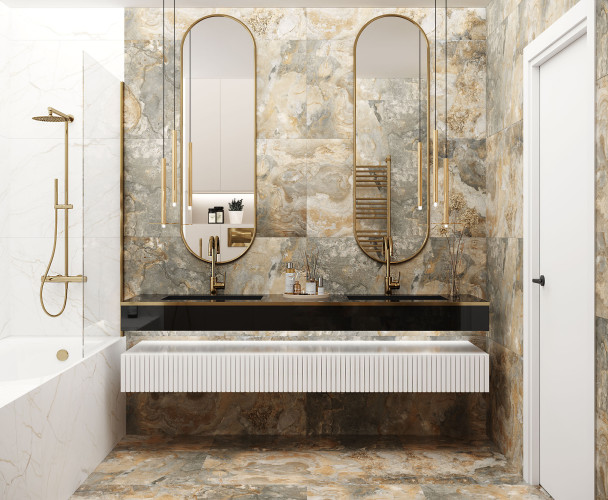 Керамогранит Laparet Oberon Green Cтруктурный 60x120