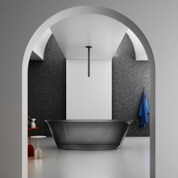 Прозрачная ванна ABBER Kristall AT9707Onyx черная