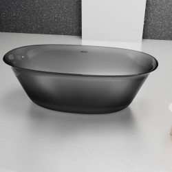 Прозрачная ванна ABBER Kristall AT9707Onyx черная