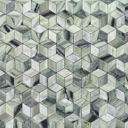 Мозаика LeeDo Ceramica Onice Verde oliva POL diamond (96x55x7) 298х259, полированная глянцевая