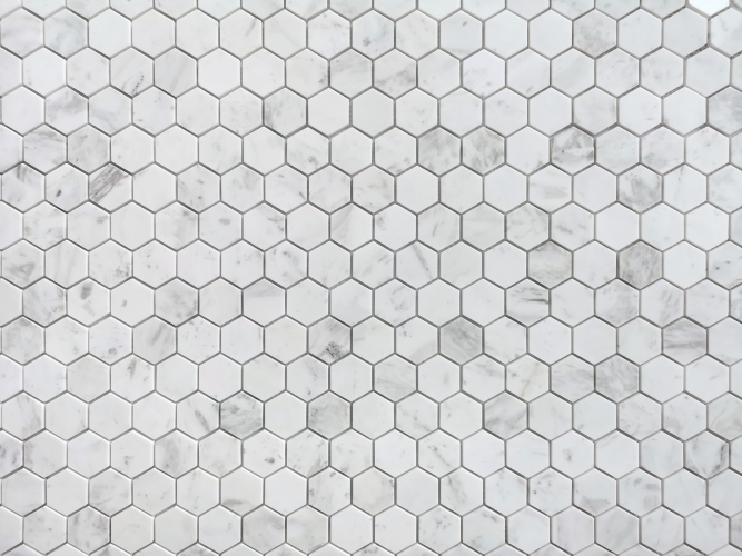 Мозаика LeeDo Ceramica Dolomiti bianco POL hex (23x40x7) 292x289, полированная глянцевая