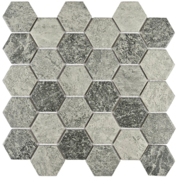 Мозаика Bonaparte Olmeto Grey (51х59х6) 279х268, матовая