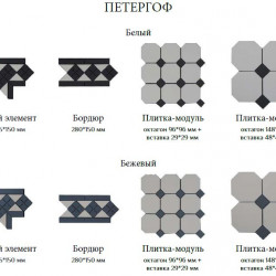 Керамогранит Keramark Петергоф Октагон Белый Матовый 29.2x29.2
