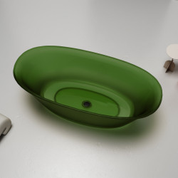 Прозрачная ванна ABBER Kristall AT9707Emerald зеленая