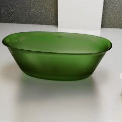 Прозрачная ванна ABBER Kristall AT9707Emerald зеленая