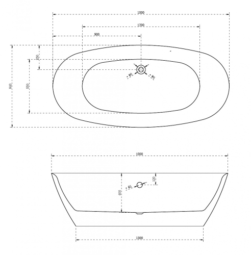 Акриловая ванна ABBER AB9205 белая