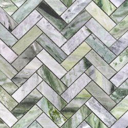 Мозаика LeeDo Ceramica Onice Verde oliva POL fish (23x73x7) 317х282,полированная глянцевая