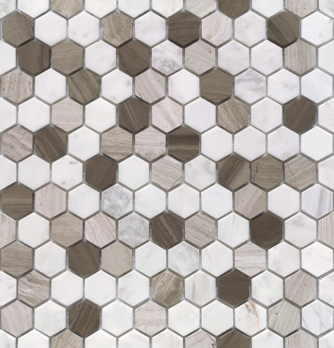 Мозаика LeeDo Ceramica Pietra Mix 3 MAT hex (18x30x6) 285x305, матовая