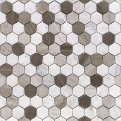Мозаика LeeDo Ceramica Pietra Mix 3 MAT hex (18x30x6) 285x305, матовая