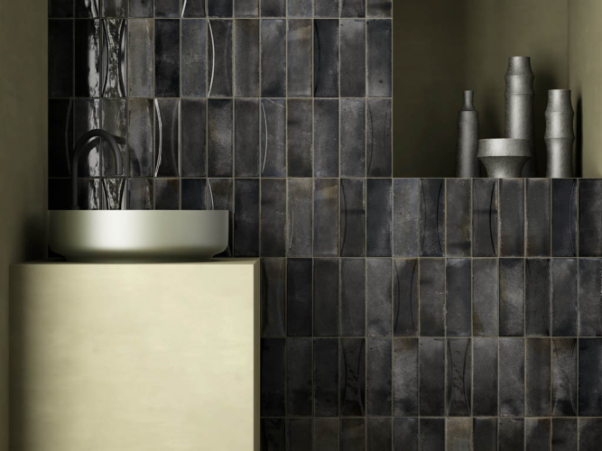 Плитка Equipe Hanoi 30031 Black Ash 6,5x20