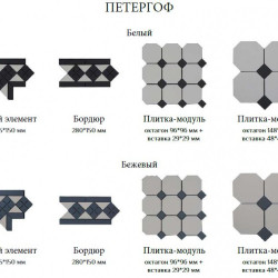 Керамогранит Keramark Петергоф Октагон Белый Матовый 14.6x14.6