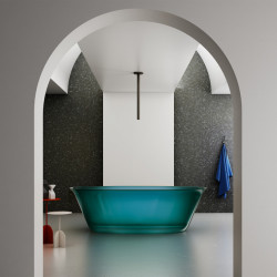 Прозрачная ванна ABBER Kristall AT9707Aquamarin бирюзовая