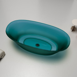 Прозрачная ванна ABBER Kristall AT9707Aquamarin бирюзовая