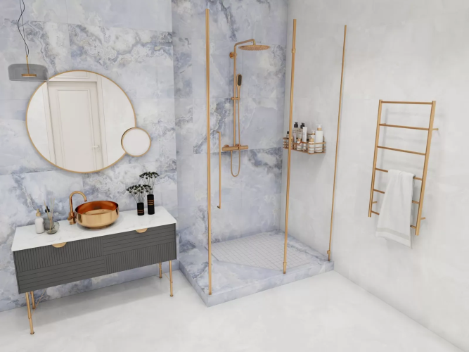 Керамогранит Duna RP-215934 Onyx Sea Blue Satin Matt 120x60