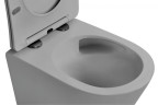 Унитаз ABBER Bequem AC1102TMG подвесной серый матовый, безободковый, смыв торнадо