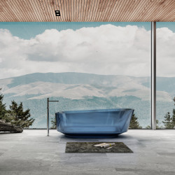 Прозрачная ванна ABBER Kristall AT9706Saphir синяя