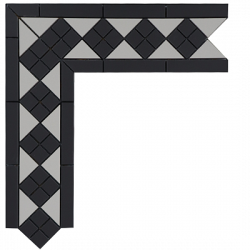 Керамогранит Keramark Петергоф Угловой Элемент Белый Матовый 23.4x23.4x15.8