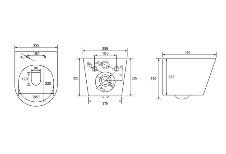 Унитаз ABBER Bequem AC1102TMB подвесной черный матовый, безободковый, смыв торнадо