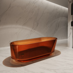 Прозрачная ванна ABBER Kristall AT9706Opal коричневая