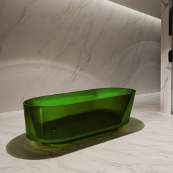 Прозрачная ванна ABBER Kristall AT9706Emerald зеленая