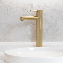 Смеситель ABBER Emotion AF8811G для накладной раковины, золото матовое