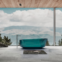 Прозрачная ванна ABBER Kristall AT9706Aquamarin бирюзовая