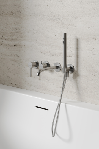 Смеситель ABBER Wasser Kreis 316 AF8130BGG для ванны скрытого монтажа, оружейная сталь брашированная