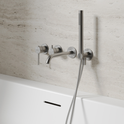 Смеситель ABBER Wasser Kreis 316 AF8130BGG для ванны скрытого монтажа, оружейная сталь брашированная