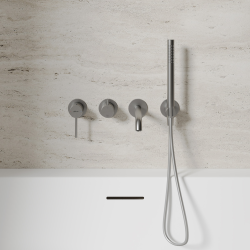 Смеситель ABBER Wasser Kreis 316 AF8130BGG для ванны скрытого монтажа, оружейная сталь брашированная