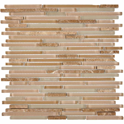 Мозаика Pixel Mosaic PIX736 из мрамора и стекла, чипы 8x48/98/148 мм, сетка 300х300x8 мм