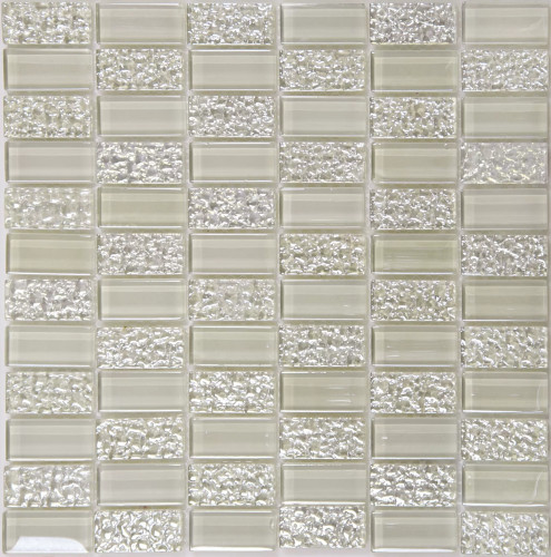 Мозаика NSmosaic SG-8028 стекло (23*48*8) 298х298, глянцевая
