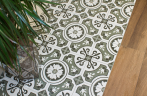 Керамогранит Smile Tile Эклектика Пальмира зеленый 20x20