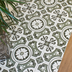 Керамогранит Smile Tile Эклектика Пальмира зеленый 20x20