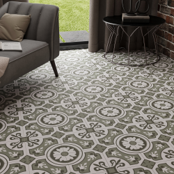 Керамогранит Smile Tile Эклектика Пальмира зеленый 20x20