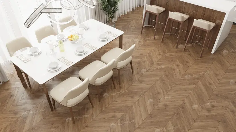 Кварцвиниловая плитка Alpine Floor Chevron Alpine LVT Гевуина Chevron ECO 20-10