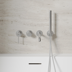 Смеситель ABBER Wasser Kreis 316 AF8130BST для ванны скрытого монтажа, сталь брашированная