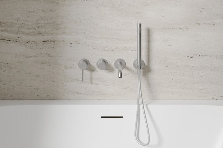 Смеситель ABBER Wasser Kreis 316 AF8130BST для ванны скрытого монтажа, сталь брашированная