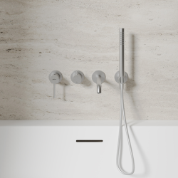 Смеситель ABBER Wasser Kreis 316 AF8130BST для ванны скрытого монтажа, сталь брашированная