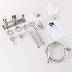 Смеситель ABBER Wasser Kreis 316 AF8130BST для ванны скрытого монтажа, сталь брашированная