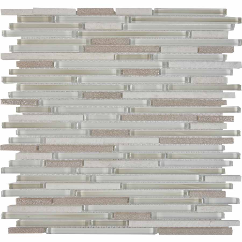 Мозаика Pixel Mosaic PIX735 из мрамора и стекла, чипы 8x48/98/148 мм, сетка 300х300x8 мм