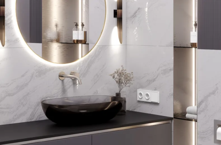 Керамогранит Laparet LP6012G0551R Solo Bianco белый глянцевые чернила 59,5х119,1